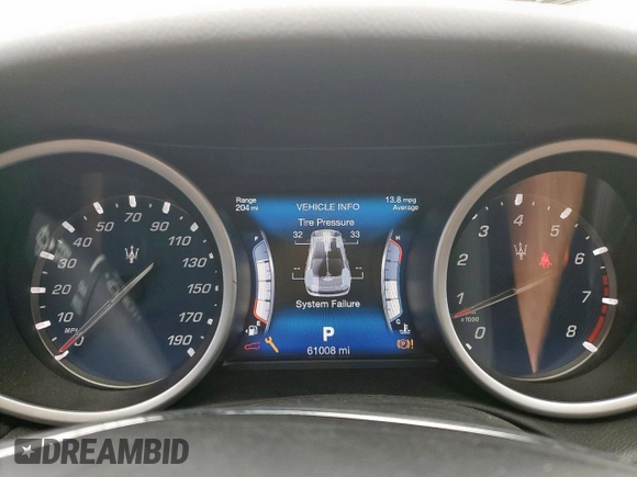 2017 Maserati Ghibli with VIN ZAM57XSA1H1221544, listed as a Copart auction lot 56321215 with 61,008 mi miles and Clean title. Bid and sale history available at DreamBid. Image 9.