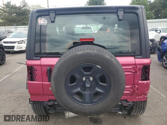 2022 Jeep Wrangler Sport with VIN 1C4HJXAG7NW147909, listed as a Copart auction lot 73051454 with 21,707 mi miles and Salvage Title. Bid and sale history available at DreamBid. Image 6.