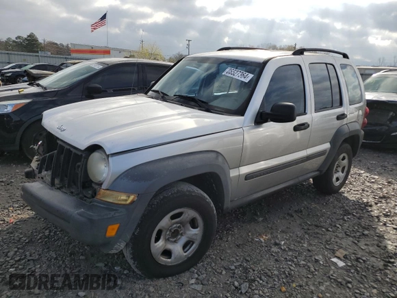 2007 Jeep Liberty Sport with VIN 1J4GK48K87W507123, listed as a Copart auction lot 86527364 with 225,215 mi miles and Salvage Title. Bid and sale history available at DreamBid. Image 1.