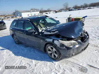 2006 BMW 5 Series 530xi with VIN WBANN73586CN02816, listed as a Copart auction lot 88349585 with 215,600 mi miles and Salvage Title. Bid and sale history available at carsss.com. Image 4.