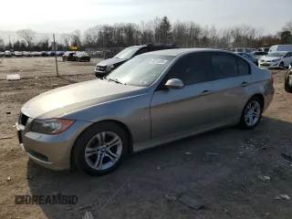 2008 BMW 3 Series 328i with VIN WBAVC53538F008665, listed as a Copart auction lot 48214685 with 149,340 mi miles and Salvage Title. Bid and sale history available at carsss.com. Image 1.