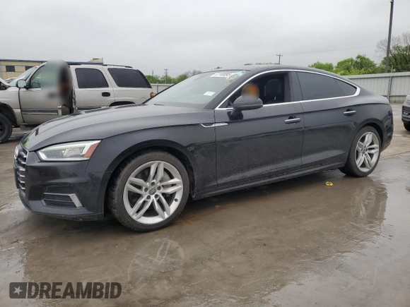 2019 Audi A5 Sportback Premium with VIN WAUANCF5XKA063501, listed as a Copart auction lot 52100095 with 159,763 mi miles and Clean title. Bid and sale history available at DreamBid. Image 1.