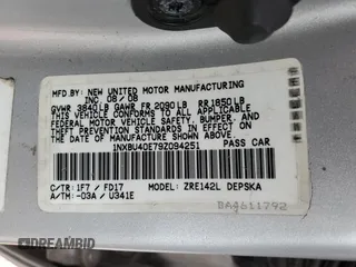 2009 Toyota Corolla with VIN 1NXBU40E79Z094251, listed as a Copart auction lot 53508045 with 0 mi miles and Salvage Title. Bid and sale history available at carsss.com. Image 12.