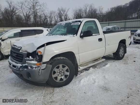 2005 GMC New Sierra 1500 SL with VIN 1GTEK14V75Z349719, listed as a Copart auction lot 86361254 with 70,658 mi miles and Salvage Title. Bid and sale history available at carsss.com. Image 1.