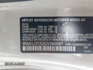 2016 BMW 2 Series M235i z VIN WBA1J7C52GV360561, wystawiony jako IAAI lot #42429129 z przebiegiem 90 218 mil mil oraz . Historia ofert i sprzedaży dostępna na DreamBid. Obrazek 9.