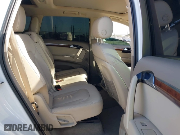 2013 Audi Q7 Premium Plus with VIN WA1LGAFE9DD011184, listed as a IAAI auction lot 42097346 with 148,786 mi miles and . Bid and sale history available at DreamBid. Image 8.