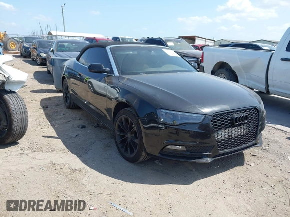 2014 Audi A5 Premium with VIN WAUAFAFH1EN003325, listed as a IAAI auction lot 42527376 with 72,644 mi miles and . Bid and sale history available at DreamBid. Image 1.