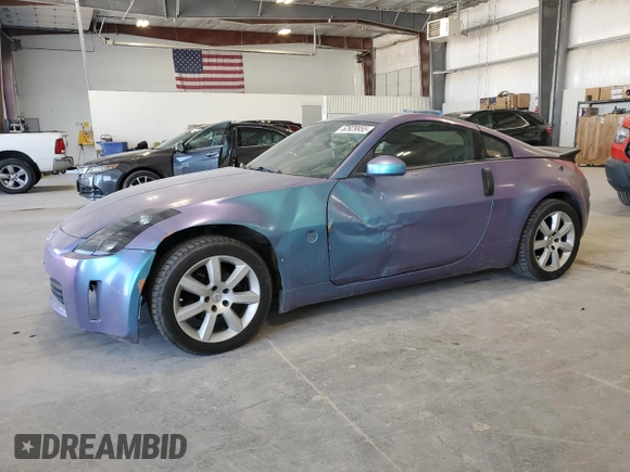 2005 Nissan 350Z Enthusiast with VIN JN1AZ34D45M609202, listed as a Copart auction lot 52929955 with 158,626 mi miles and Salvage Title. Bid and sale history available at carsss.com. Image 1.