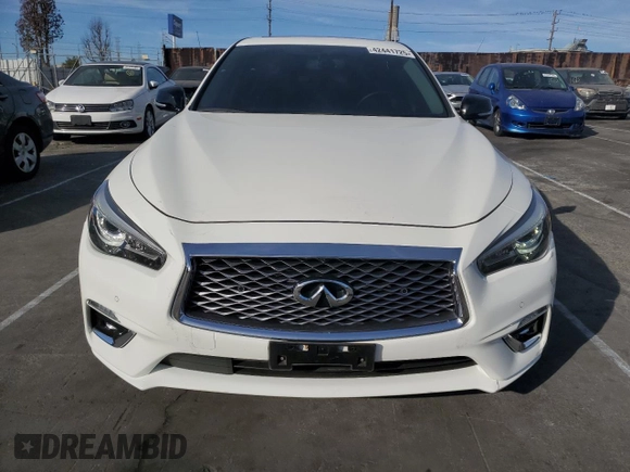 2023 Infiniti Q50 Luxe with VIN JN1EV7BP8PM511178, listed as a Copart auction lot 42441725 with 26,861 mi miles and Salvage Title. Bid and sale history available at DreamBid. Image 5.