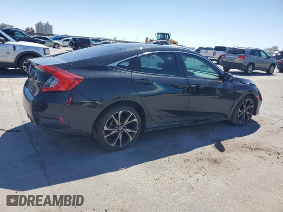 2020 Honda Civic Sedan Sport with VIN 2HGFC2F81LH600750, listed as a Copart auction lot 48140675 with 91,600 mi miles and Salvage Title. Bid and sale history available at carsss.com. Image 3.
