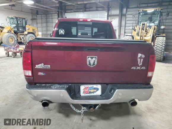 2018 Ram 1500 SLT with VIN 1C6RR7LT9JS337937, listed as a Copart auction lot 47976435 with 75,587 mi miles and Salvage title. Bid and sale history available at DreamBid. Image 6.