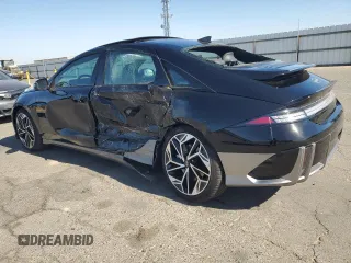 2024 Hyundai IONIQ 6 Limited with VIN KMHM54AA4RA075675, listed as a Copart auction lot 77012434 with 603 mi miles and Salvage Title. Bid and sale history available at carsss.com. Image 2.