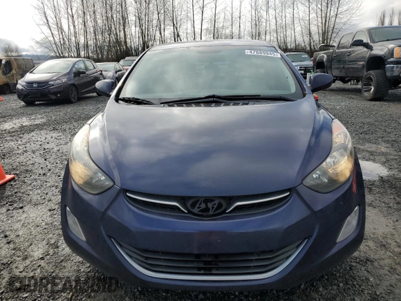 2013 Hyundai Elantra GLS with VIN 5NPDH4AE3DH275138, listed as a Copart auction lot 47889945 with 174,925 mi miles and Salvage title. Bid and sale history available at DreamBid. Image 5.