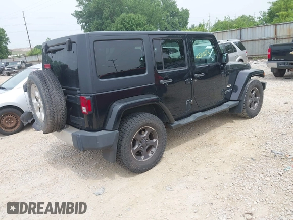2014 Jeep Wrangler Unlimited Sahara with VIN 1C4HJWEG8EL292835, listed as a IAAI auction lot 42705672 with 176,769 mi miles and . Bid and sale history available at DreamBid. Image 4.