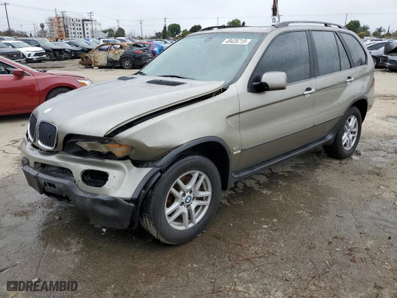 2004 BMW X5 3.0i with VIN 5UXFA13504LU35608, listed as a Copart auction lot 49435715 with 155,153 mi miles and Salvage Title. Bid and sale history available at carsss.com. Image 1.