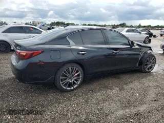 2021 Infiniti Q50 Red Sport 400 with VIN JN1FV7DR3MM881078, listed as a Copart auction lot 71309394 with 28,516 mi miles and Salvage Title. Bid and sale history available at carsss.com. Image 3.