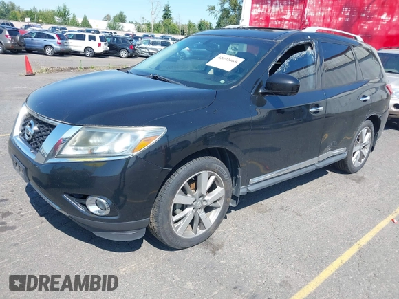 2013 Nissan Pathfinder SL with VIN 5N1AR2MM3DC654025, listed as a IAAI auction lot 42692665 with 173,226 mi miles and . Bid and sale history available at DreamBid. Image 2.