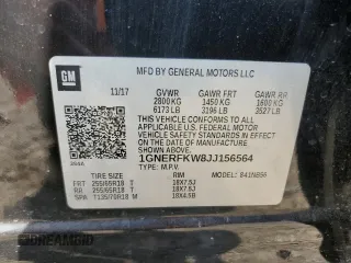 2018 Chevrolet Traverse LS with VIN 1GNERFKW8JJ156564, listed as a Copart auction lot 53639405 with 102,133 mi miles and Salvage title. Bid and sale history available at DreamBid. Image 13.