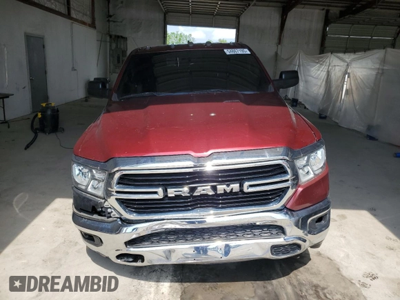 2019 Ram 1500 Big Horn with VIN 1C6SRFBT9KN915709, listed as a Copart auction lot 54867195 with 92,827 mi miles and Salvage title. Bid and sale history available at DreamBid. Image 5.