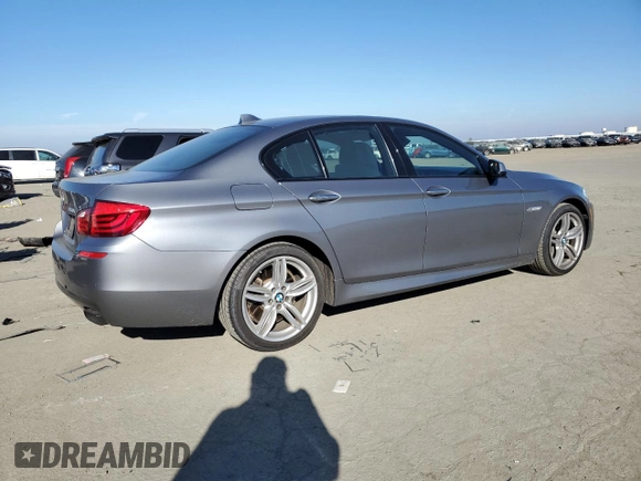2013 BMW 5 Series 550i with VIN WBAFR9C53DDX80728, listed as a Copart auction lot 41894205 with 84,002 mi miles and Clean Title. Bid and sale history available at carsss.com. Image 3.