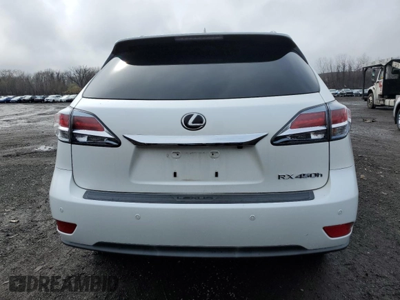 2013 Lexus RX 450h with VIN JTJBC1BA6D2057886, listed as a Copart auction lot 51567575 with 133,646 mi miles and Salvage Title. Bid and sale history available at DreamBid. Image 6.