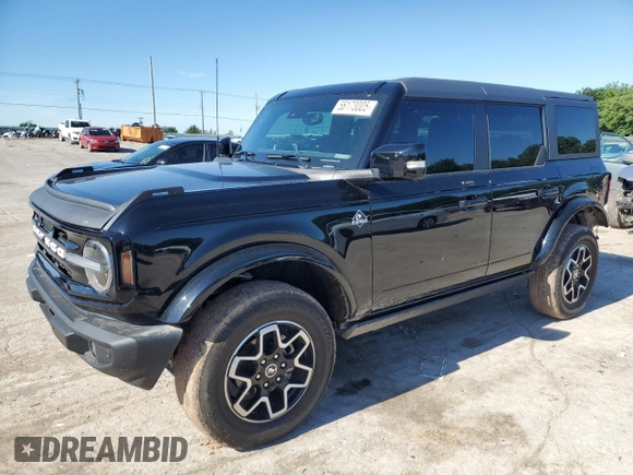 2023 Ford Bronco с VIN 1FMEE5DP8PLB53774, выставлен на аукционе Copart как лот 58173005 с пробегом 42 582 миль миль и Списание • Salvage title. История ставок и продаж доступна на DreamBid. Изображение 1.