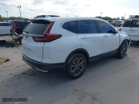 2021 Honda CR-V EX with VIN 5J6RW1H56MA008030, listed as a IAAI auction lot 41165586 with 56,835 mi miles. Bid and sale history available at carsss.com. Image 4.