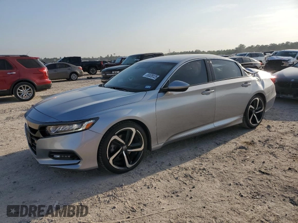 2019 Honda Accord Sport with VIN 1HGCV1F35KA046086, listed as a Copart auction lot 55539125 with 72,305 mi miles and Salvage Title. Bid and sale history available at DreamBid. Image 1.