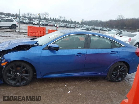 2020 Honda Civic Sedan Sport with VIN 2HGFC2F85LH588246, listed as a IAAI auction lot 41209597 with 45,220 mi miles. Bid and sale history available at carsss.com. Image 14.