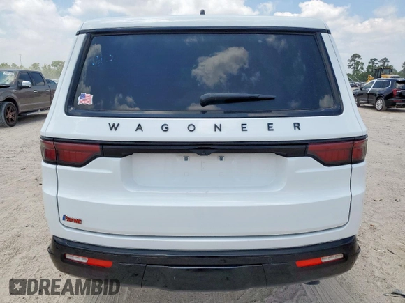 2024 Jeep Wagoneer Series II z VIN 1C4SJSBP2RS118483, wystawiony jako Copart lot #58148595 z przebiegiem 12 101 mil mil oraz Szkoda całkowita • Salvage title. Historia ofert i sprzedaży dostępna na DreamBid. Obrazek 6.