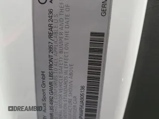 2018 Audi RS 5 z VIN WUAPWAF56JA905136, wystawiony jako Copart lot #48261124 z przebiegiem 27 626 mil mil oraz . Historia ofert i sprzedaży dostępna na DreamBid. Obrazek 12.
