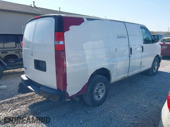 2017 Chevrolet Express Cargo Van with VIN 1GCWGAFF1H1289211, listed as a IAAI auction lot 42060982 with 81,529 mi miles. Bid and sale history available at carsss.com. Image 4.