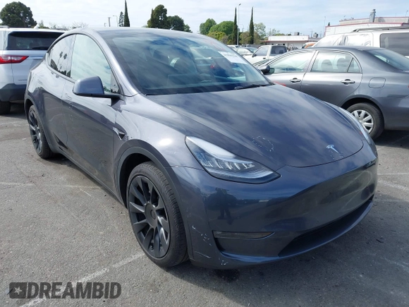2021 Tesla Model Y Long Range with VIN 5YJYGDEE6MF209034, listed as a IAAI auction lot 41896238 with 53,401 mi miles. Bid and sale history available at carsss.com. Image 1.