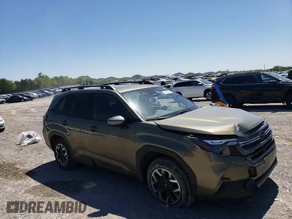2025 Subaru Forester Premium с VIN JF2SLDBC4SH406965, выставлен на аукционе Copart как лот 53324995 с пробегом 8 341 миль миль и Списание • Salvage title. История ставок и продаж доступна на DreamBid. Изображение 12.