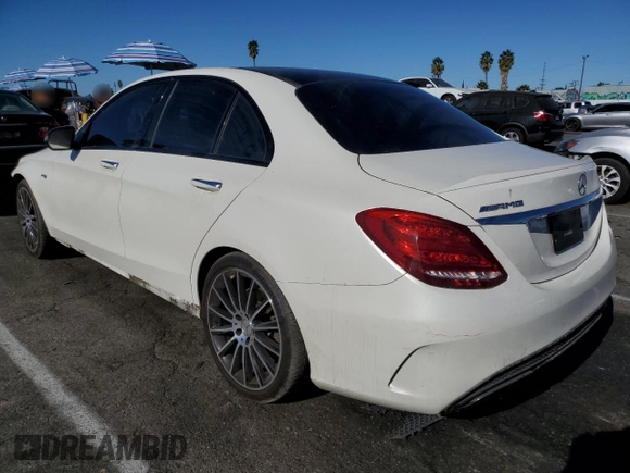 2018 Mercedes-Benz C 43 AMG with VIN 55SWF6EB9JU240378, listed as a Copart auction lot 82298494 with 79,513 mi miles and Salvage Title. Bid and sale history available at carsss.com. Image 2.