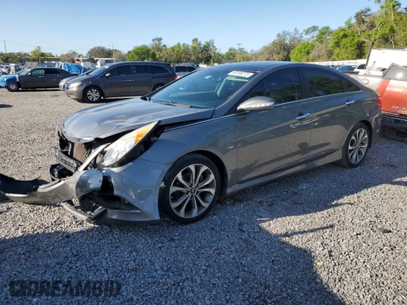 2014 Hyundai Sonata Limited with VIN 5NPEC4ABXEH813988, listed as a Copart auction lot 49189275 with 94,990 mi miles and Salvage Title. Bid and sale history available at DreamBid. Image 1.