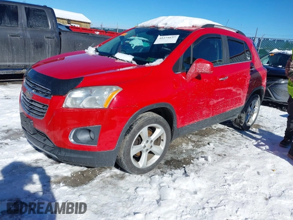 2016 Chevrolet Trax LTZ with VIN KL7CJRSB3GB569465, listed as a IAAI auction lot 41271637 with 152,503 mi miles. Bid and sale history available at carsss.com. Image 17.