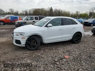 2016 Audi Q3 Premium Plus with VIN WA1EFCFS9GR005485, listed as a Copart auction lot 52702125 with 106,455 mi miles and Salvage Title. Bid and sale history available at carsss.com. Image 1.