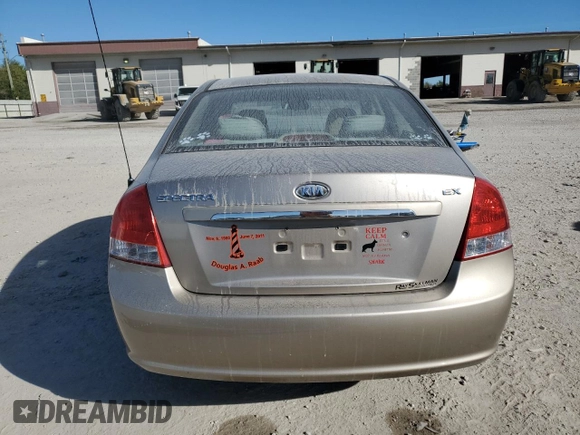 2008 Kia Spectra EX with VIN KNAFE121985568301, listed as a Copart auction lot 74066674 with 91,240 mi miles and Salvage Title. Bid and sale history available at carsss.com. Image 6.