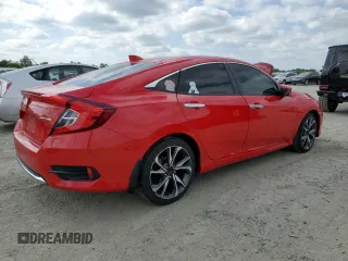 2020 Honda Civic Sedan Touring with VIN 2HGFC1F91LH683003, listed as a Copart auction lot 53839085 with 34,999 mi miles and Salvage Title. Bid and sale history available at carsss.com. Image 3.