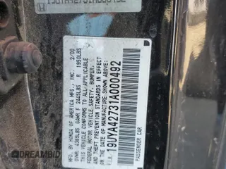 2001 Acura CL Type S with VIN 19UYA42731A000492, listed as a Copart auction lot 89125705 with 0 mi miles and Salvage Title. Bid and sale history available at carsss.com. Image 12.