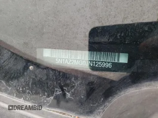 2018 Nissan Murano SL z VIN 5N1AZ2MG0JN125996, wystawiony jako Copart lot #54621635 z przebiegiem 138 144 mil mil oraz Szkoda całkowita • Salvage title. Historia ofert i sprzedaży dostępna na DreamBid. Obrazek 14.