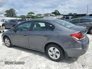 2013 Honda Civic LX with VIN 2HGFB2F58DH509100, listed as a Copart auction lot 60142585 with 154,973 mi miles and Salvage title. Bid and sale history available at DreamBid. Image 2.