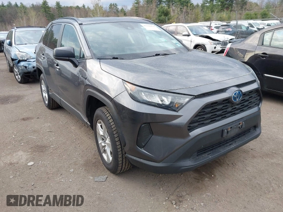 2021 Toyota RAV4 Hybrid LE with VIN 4T3LWRFV3MU041338, listed as a IAAI auction lot 42106979 with 48,765 mi miles. Bid and sale history available at carsss.com. Image 1.