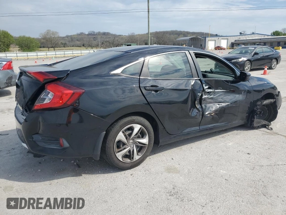 2019 Honda Civic LX with VIN 19XFC2F6XKE010537, listed as a Copart auction lot 51139255 with 117,859 mi miles and Salvage Title. Bid and sale history available at DreamBid. Image 3.