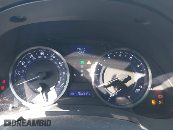 2012 Lexus IS 250 with VIN JTHBF5C23C5176998, listed as a IAAI auction lot 41645155 with 109,621 mi miles and . Bid and sale history available at DreamBid. Image 7.