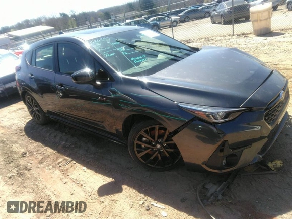 2024 Subaru Impreza RS with VIN JF1GUHJC3R8362841, listed as a IAAI auction lot 41795193 with 27,464 mi miles and . Bid and sale history available at DreamBid. Image 1.