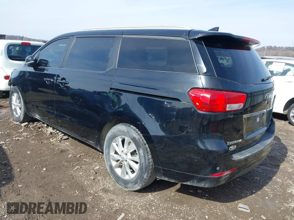 2017 Kia Sedona LX with VIN KNDMB5C17H6242614, listed as a IAAI auction lot 41572420 with 115,707 mi miles and . Bid and sale history available at carsss.com. Image 3.