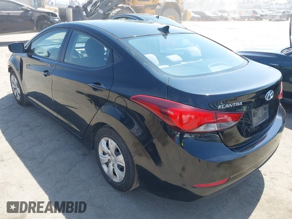 2016 Hyundai Elantra SE with VIN 5NPDH4AE7GH709372, listed as a IAAI auction lot 42515323 with 165,890 mi miles and . Bid and sale history available at DreamBid. Image 3.