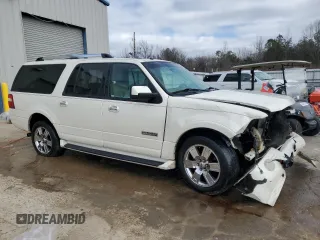 2007 Ford Expedition Max Limited with VIN 1FMFK19547LA47335, listed as a Copart auction lot 89182295 with 279,499 mi miles and Salvage title. Bid and sale history available at DreamBid. Image 4.